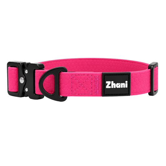 Pink & Black Dog Collar - Washable; Durable; Flexible
