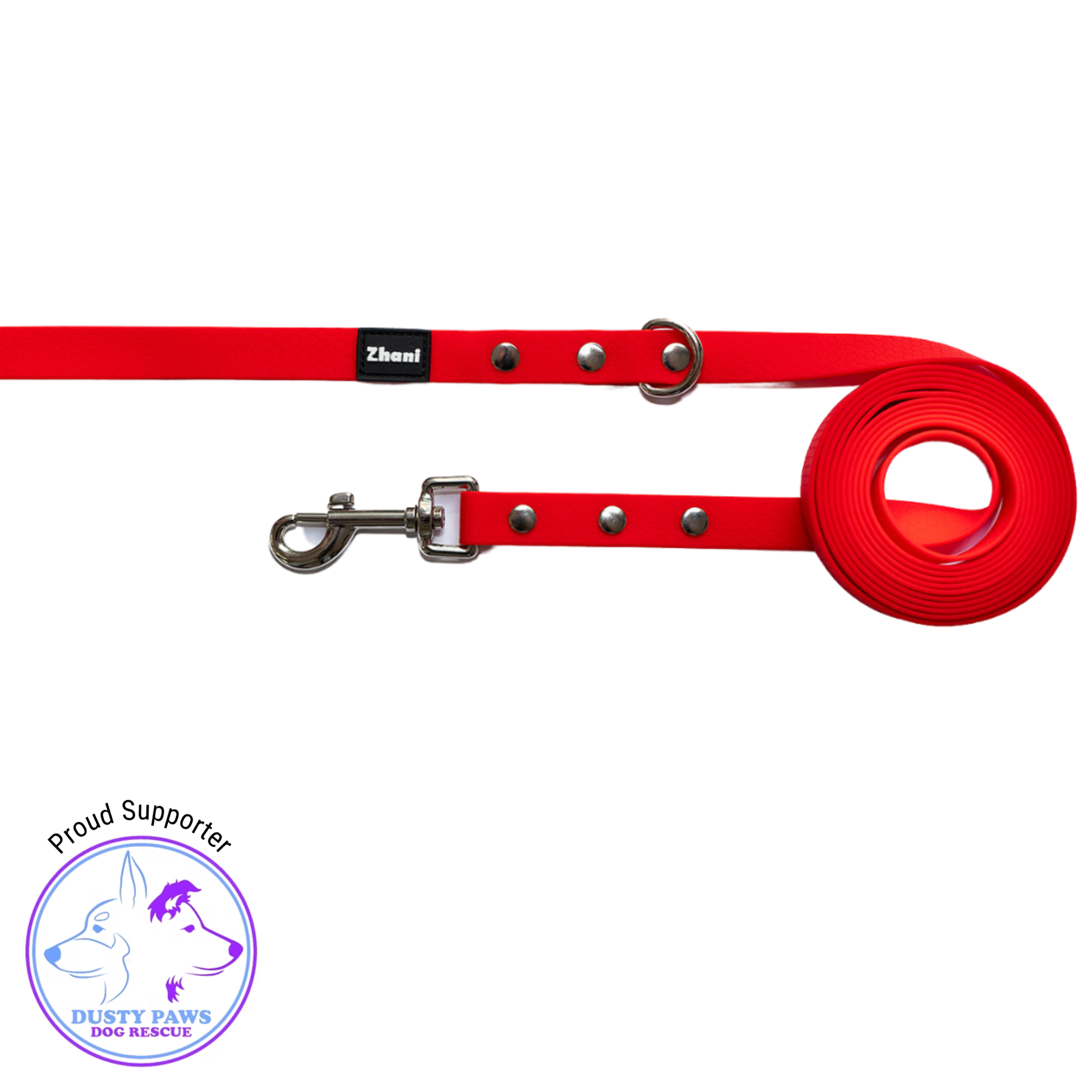 Red Long Line Dog Lead; Washable; Light; Strong; Comfortable; Waterproof