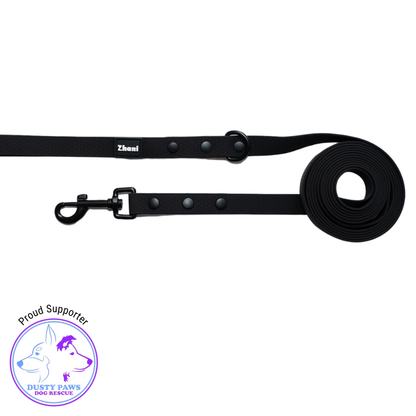 Black Long Line Dog Lead; Washable; Light; Strong; Comfortable; 