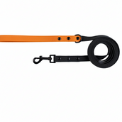 Black with Tan Handle - Long Line Dog Lead; Washable; Light; Strong; Comfortable