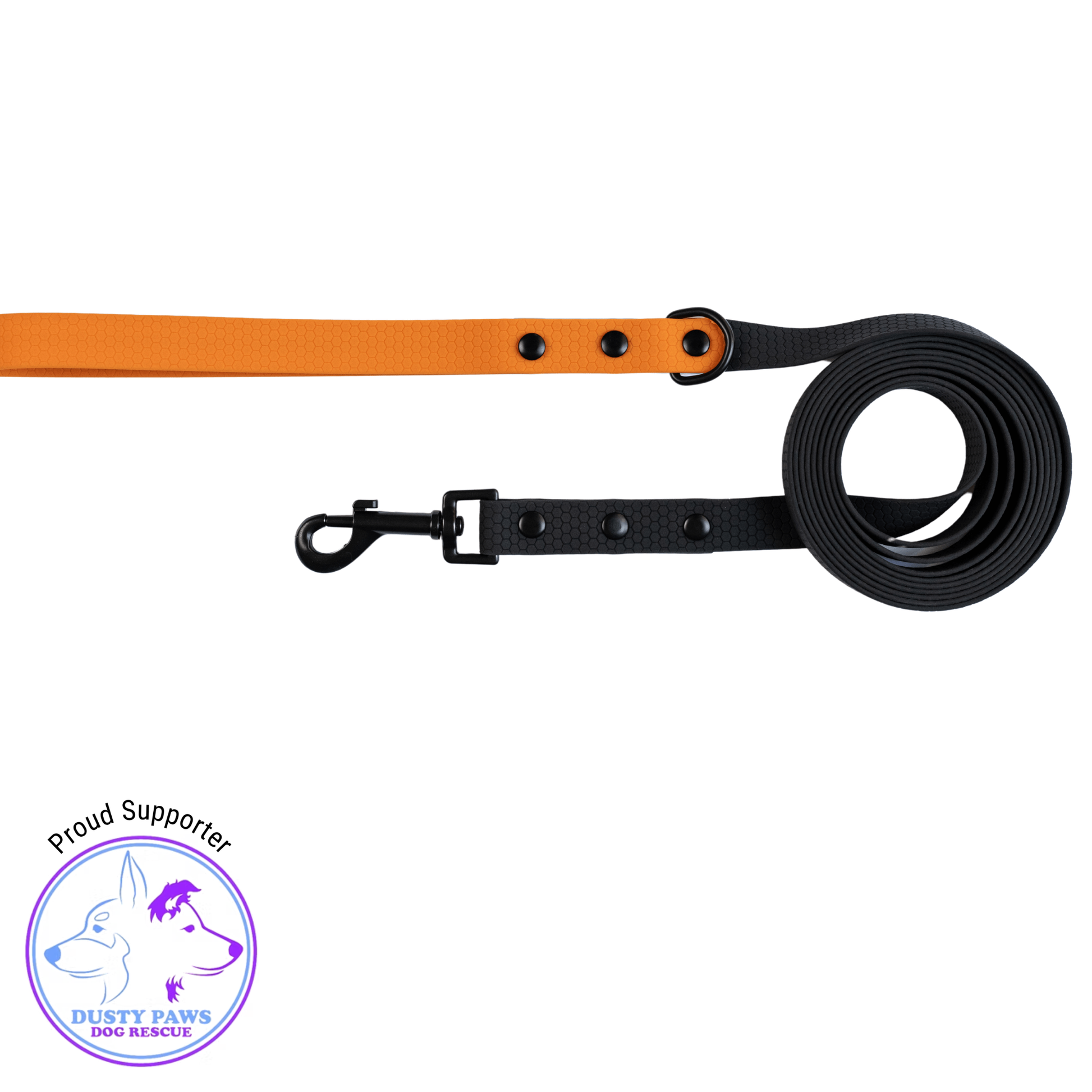 Black_with_Tan_Handle-Long_Line_Dog_Lead_Washable_Light_Strong_Comfortable
