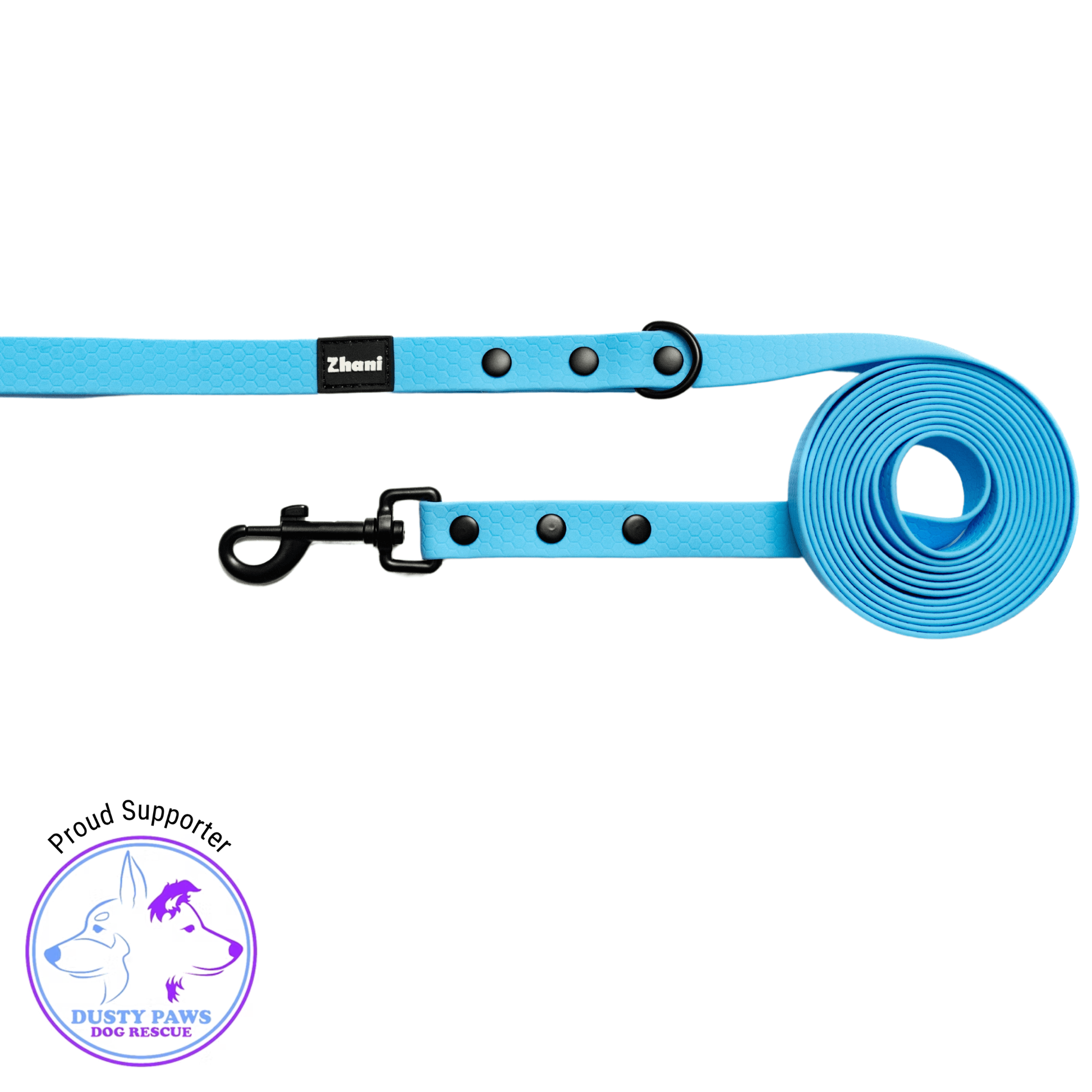 Blue - Long Line Dog Lead; Washable; Light; Strong; Comfortable; Waterproof
