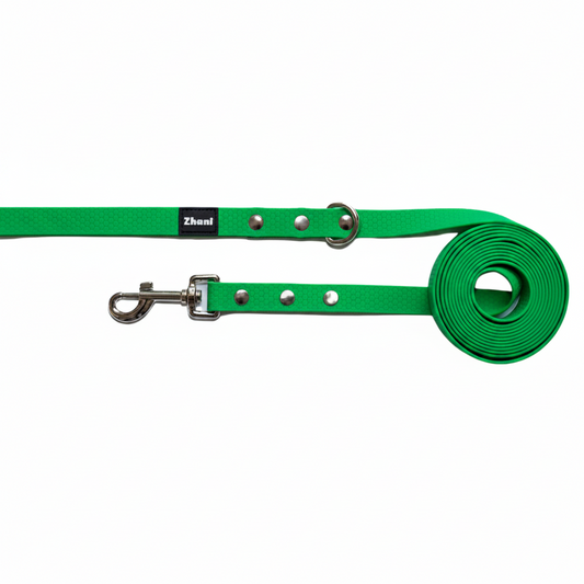 Bright Green Long Line Dog Lead; Washable; Light; Strong; Comfortable; Waterproof