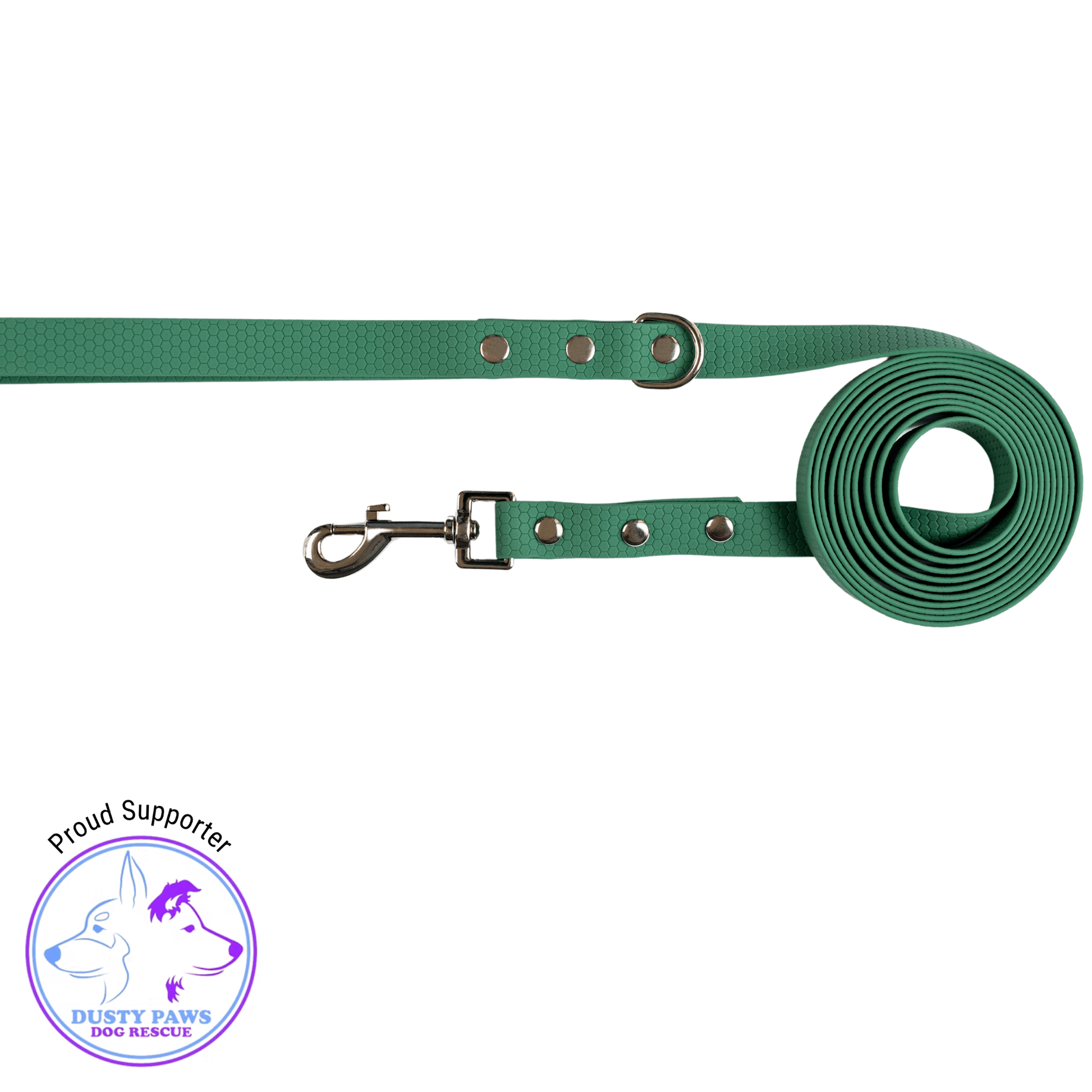 Green long Line_Dog_Lead_Washable_Light_Strong_Comfortable
