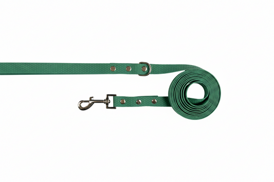 Green long Line_Dog_Lead_Washable_Light_Strong_Comfortable