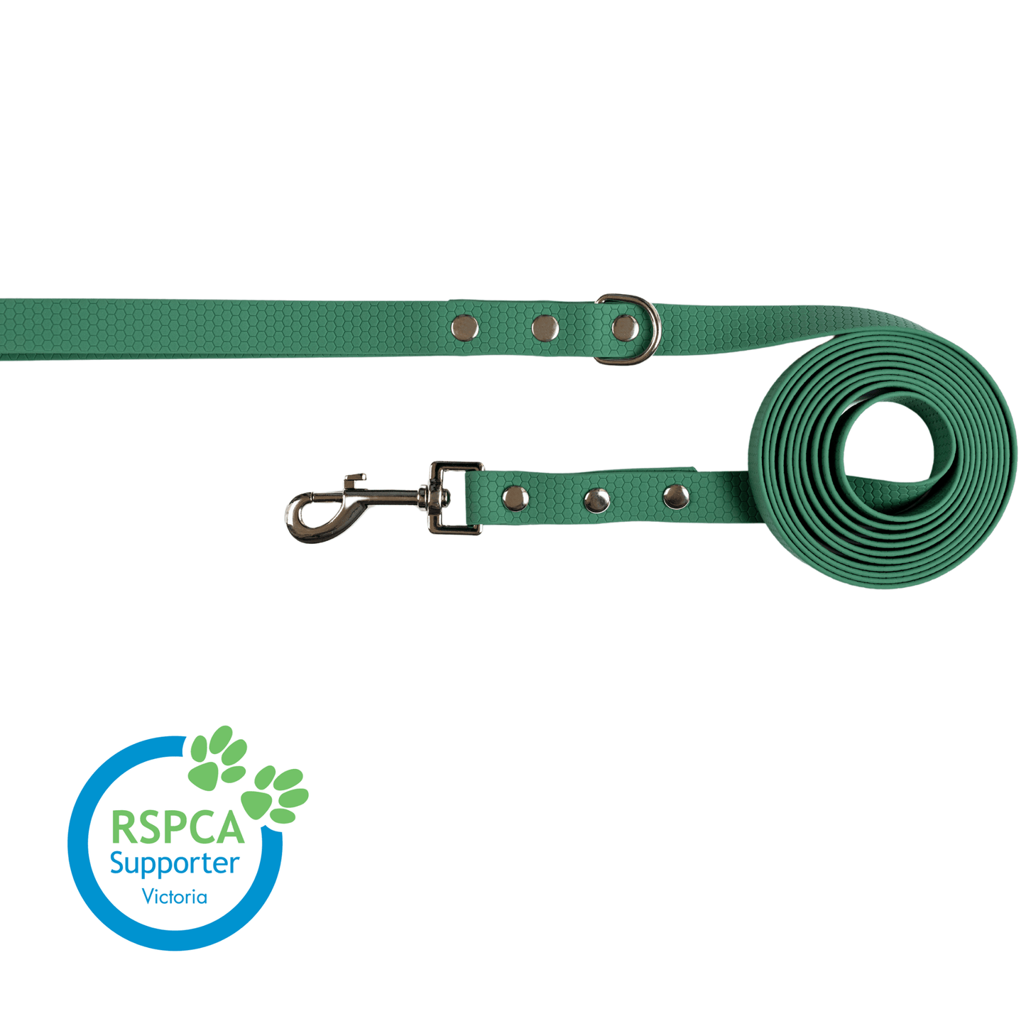 Green - Long Line Dog Lead; Washable; Light; Strong; Comfortable; Waterproof