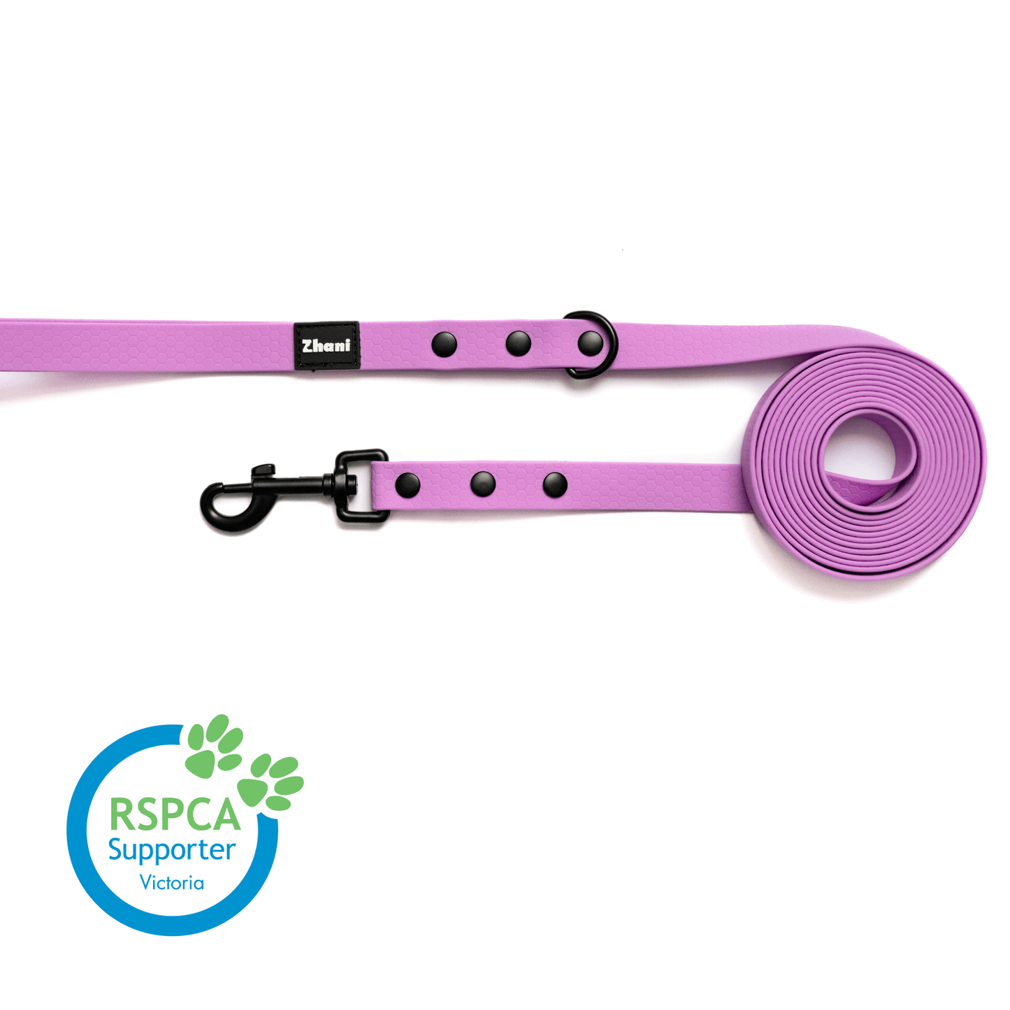 Lilac - Long Line Dog Lead; Washable; Light; Strong; Comfortable; Waterproof