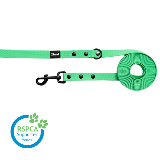Mint - Long Line Dog Lead; Washable; Light; Strong; Comfortable; Waterproof