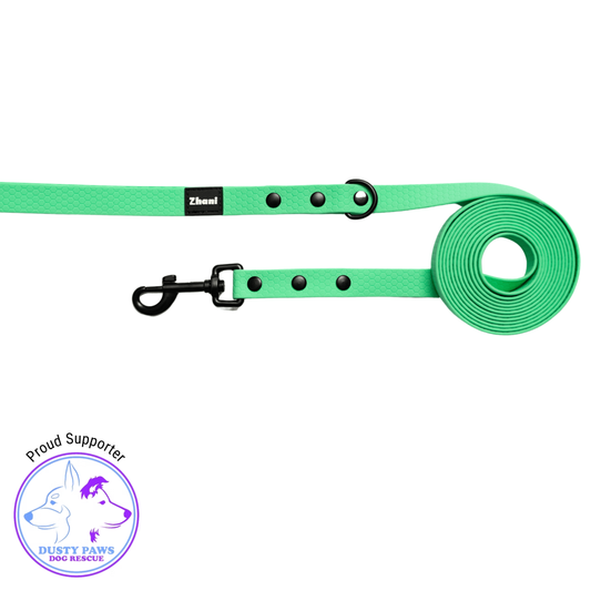 Mint Long Line Dog Lead; Washable; Light; Strong; Comfortable; Waterproof