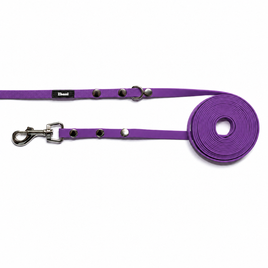 Purple - Puppy & Small Dog Long Line Lead - recommended for dogs under 5kgs