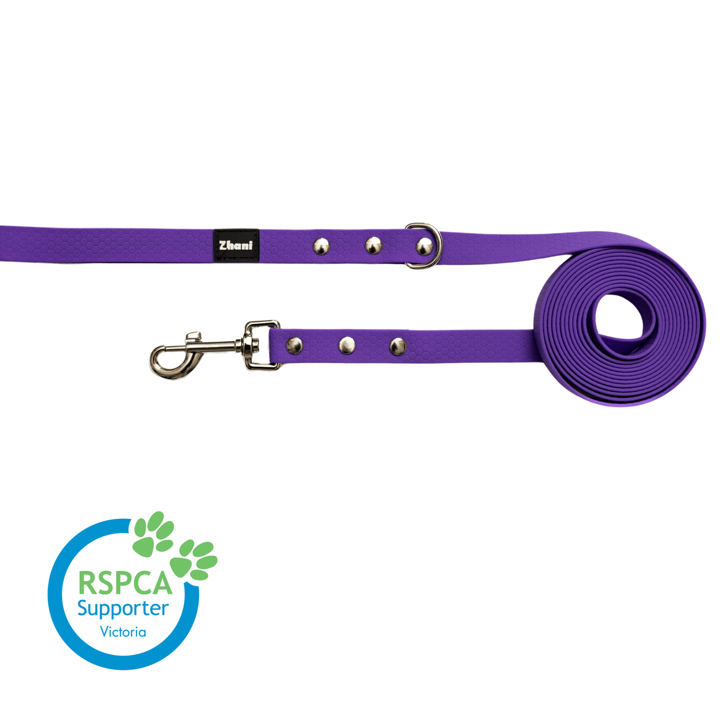 Purple - Long Line Dog Lead; Washable; Light; Strong; Comfortable; Waterproof