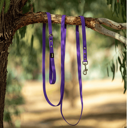 Purple - Long Line Dog Lead; Washable; Light; Strong; Comfortable; Waterproof