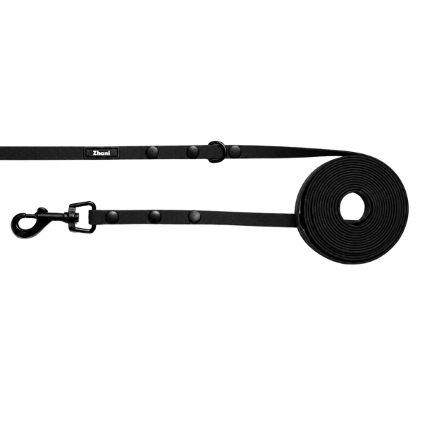 Black - Puppy & Small Dog Long Line Lead - recommended for dogs under 5kgs