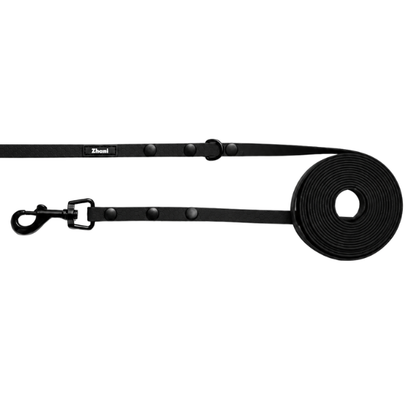 Black - Puppy & Small Dog Long Line Lead - recommended for dogs under 5kgs