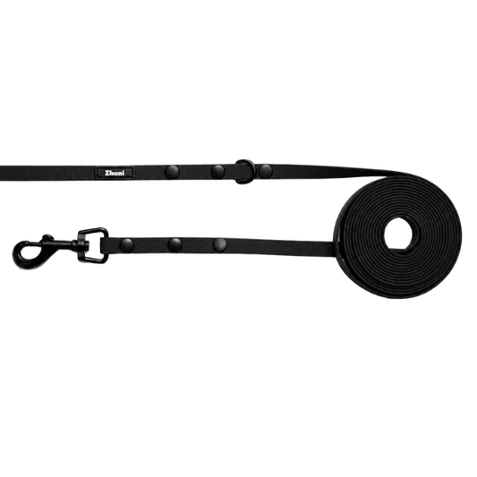 Black - Puppy & Small Dog Long Line Lead - recommended for dogs under 5kgs