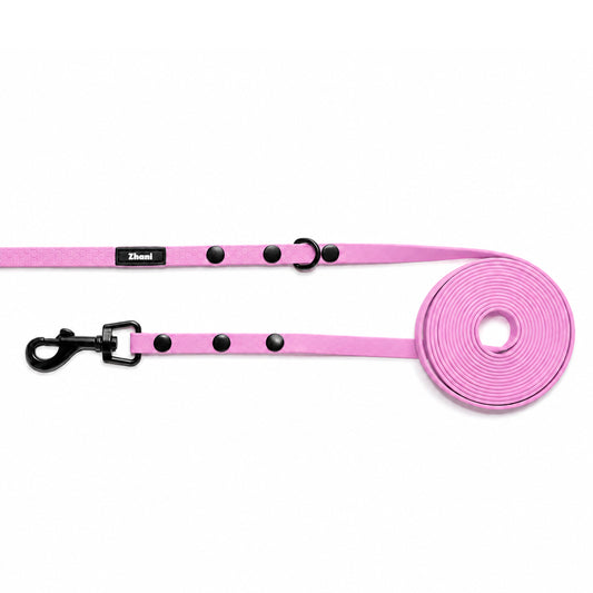 Baby Pink - Puppy & Small Dog Long Line Lead - recommended for dogs under 5kgs
