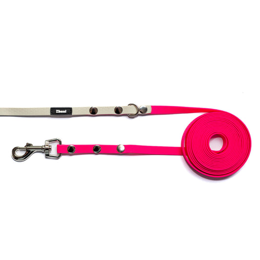 Pink - Puppy & Small Dog Long Line Lead - recommended for dogs under 5kgs