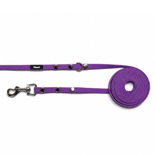 Purple - Puppy & Small Dog Long Line Lead - recommended for dogs under 5kgs