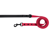Maroon with Black Handle - Long Line Dog Lead; Washable; Light; Strong; Comfortable